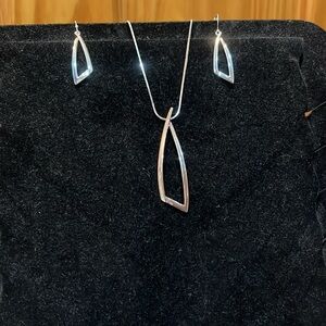 Silver Necklace & Earring Set